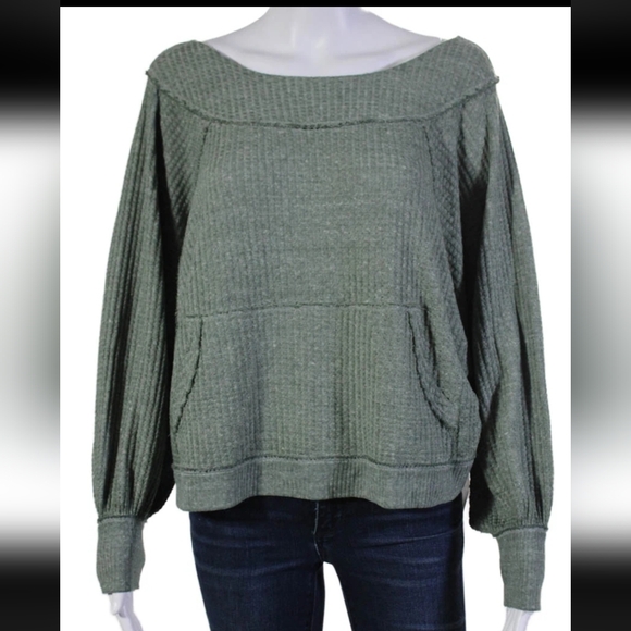 We The Free Sweaters - We The Free Olive Green Oversized Sweater SZ XS